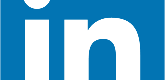 LinkedIn logo white 'in' on blue